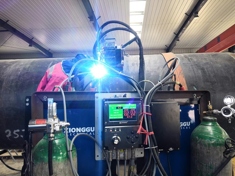 現場正在使用的熊谷自動焊機A-610