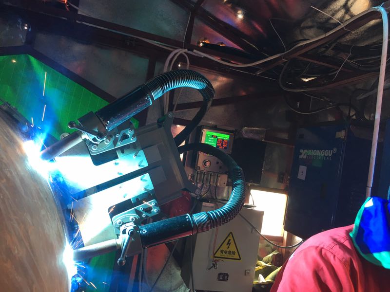 熊谷管道全自動焊接設備鄂安滄七標施工現場